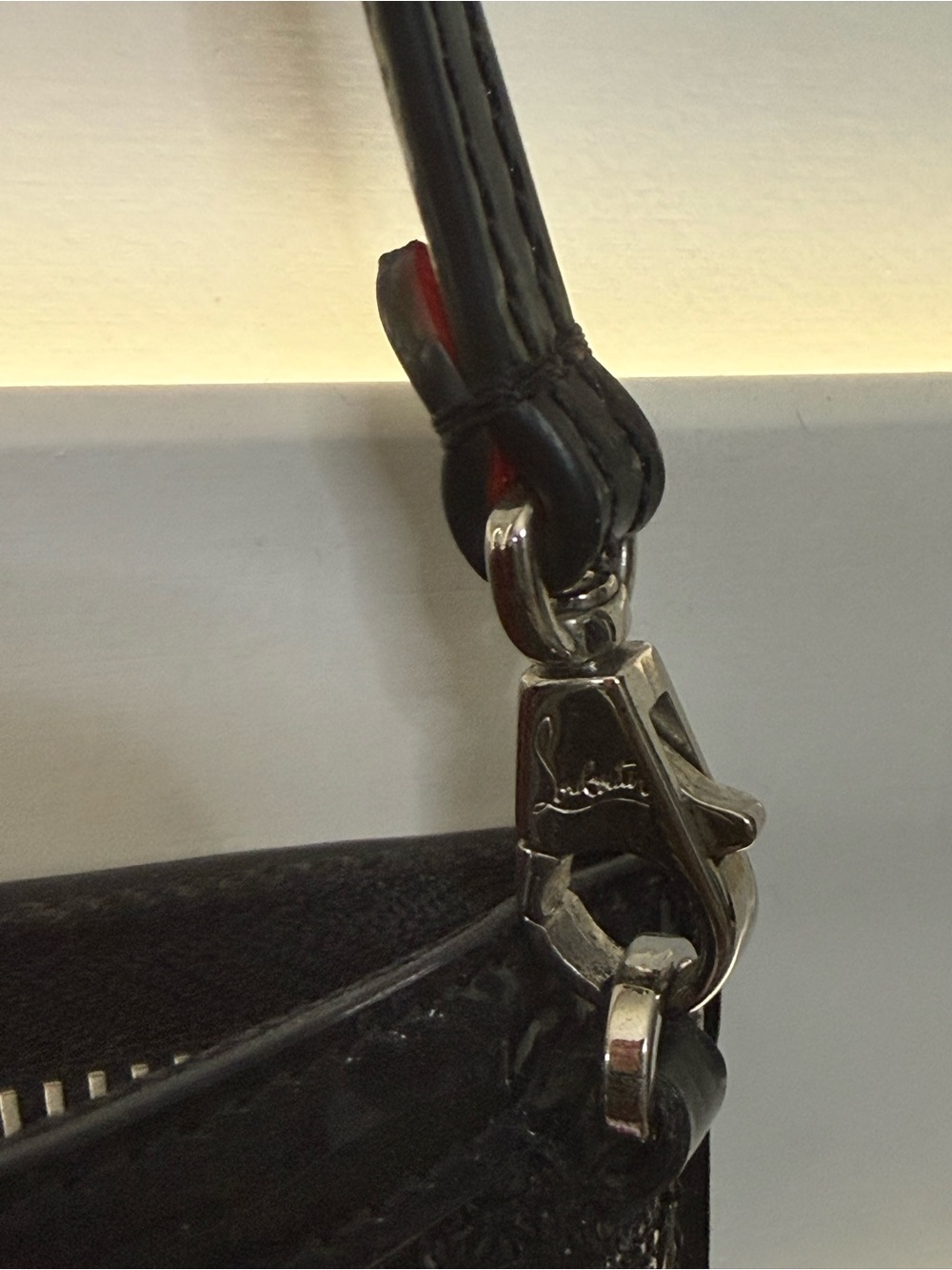 AUTHENTIC Christian Louboutin Black Studded‎ Crossbody + Entrupy COA 🔥 - Picture 6 of 13